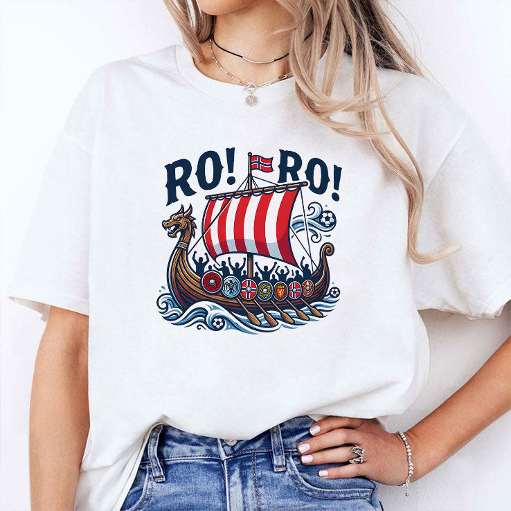 RO! RO! Norway Viking Football T Shirt Unisex