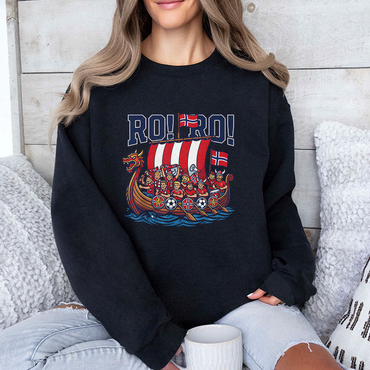 RO RO Norway Viking Ship Soccer T Shirt Unisex