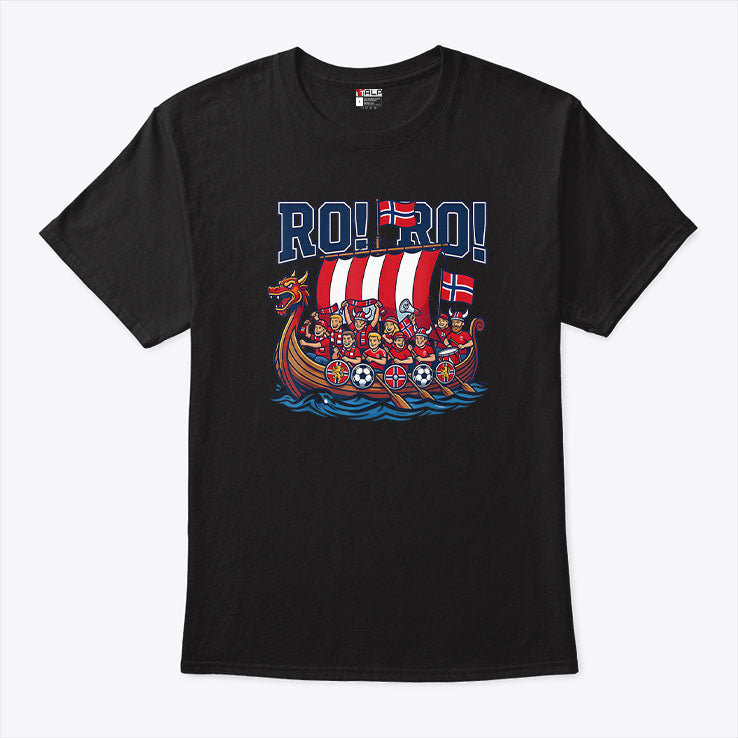 RO RO Norway Viking Ship Soccer T Shirt Unisex