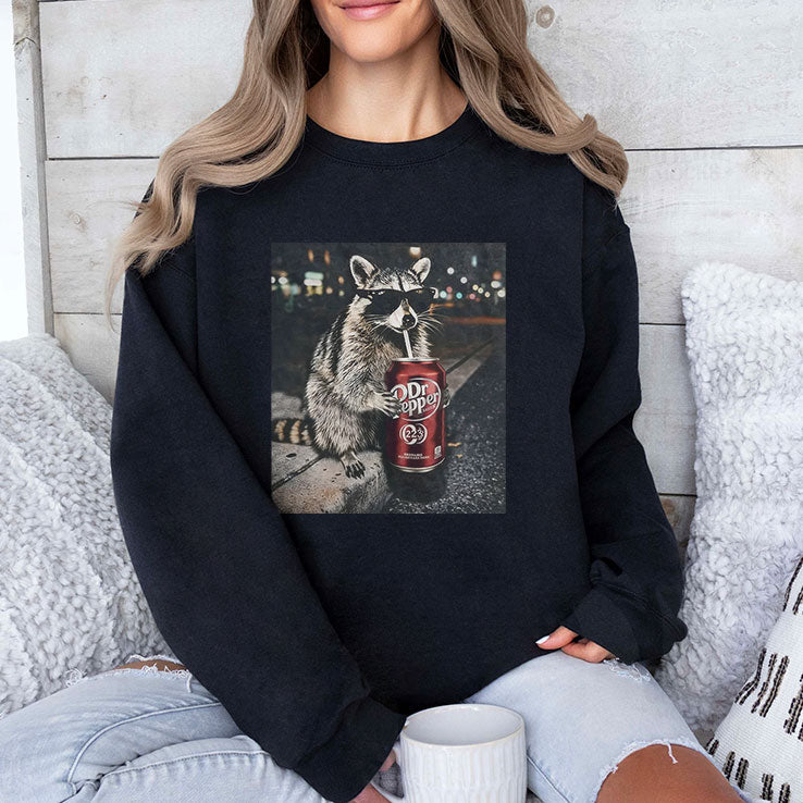 Raccoon Drinking Dr Pepper T Shirt Unisex