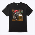 Raccoon Drinking Beer Patriotic USA T Shirt Unisex