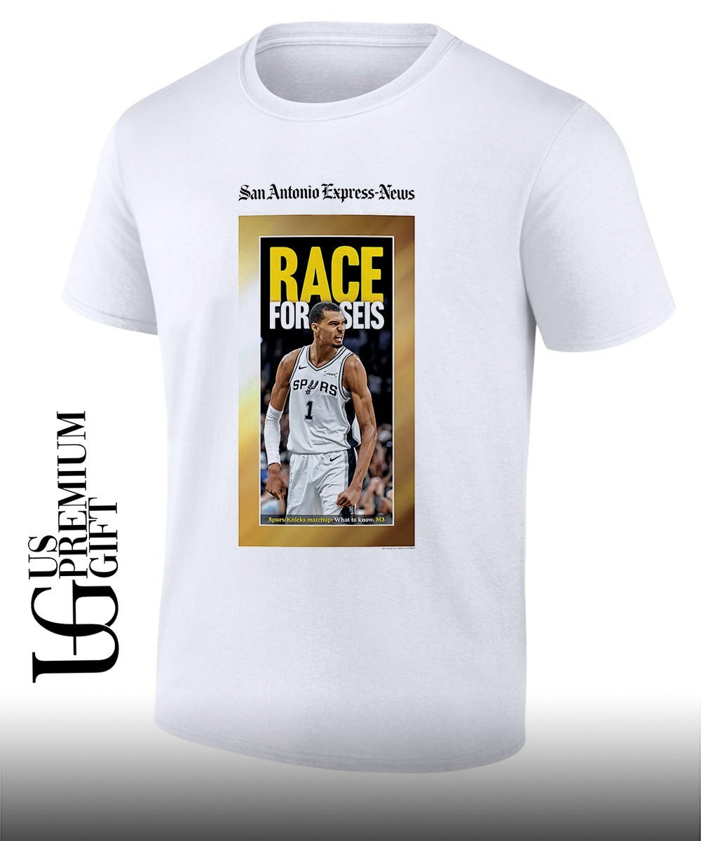 Race for Seis San Antonio Express-News Victor Wembanyama San Antonio Spurs NBA shirt Unisex