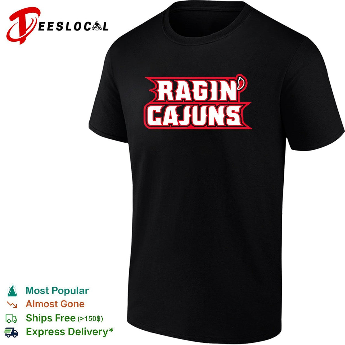 Ragin Cajuns Louisiana Ragin Cajuns University of Louisiana Athletics logo shirt Unisex