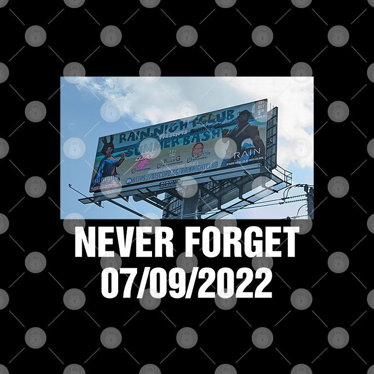 Rain Nightclub Summer Bash Never Forget 7 9 2022 T Shirt Unisex