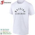 Raising Legends text print parenting quotes motivational family lifestyle shirt Unisex