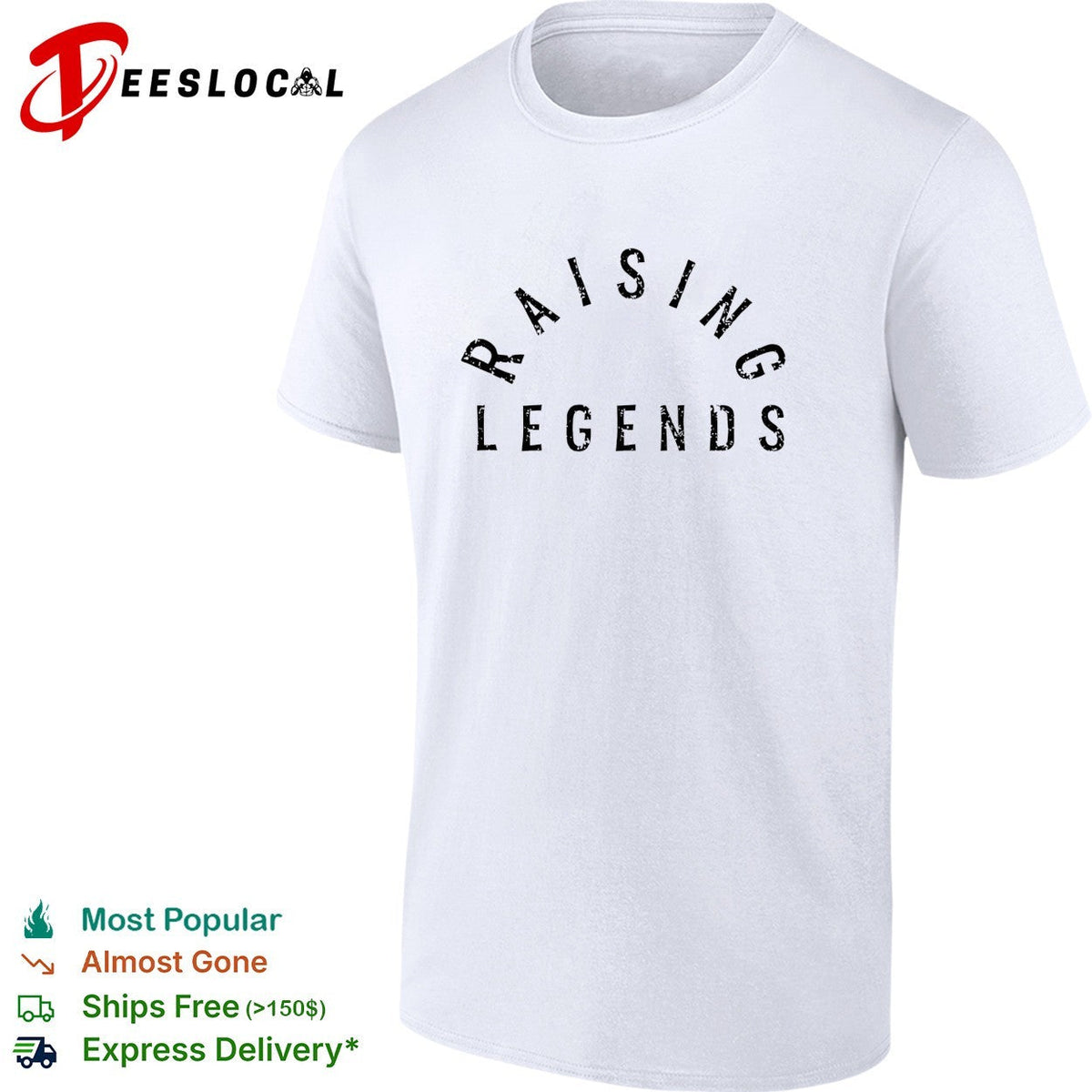 Raising Legends text print parenting quotes motivational family lifestyle shirt Unisex