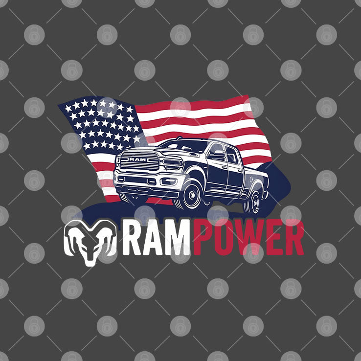 Ram Power Patriotic Truck T Shirt Unisex