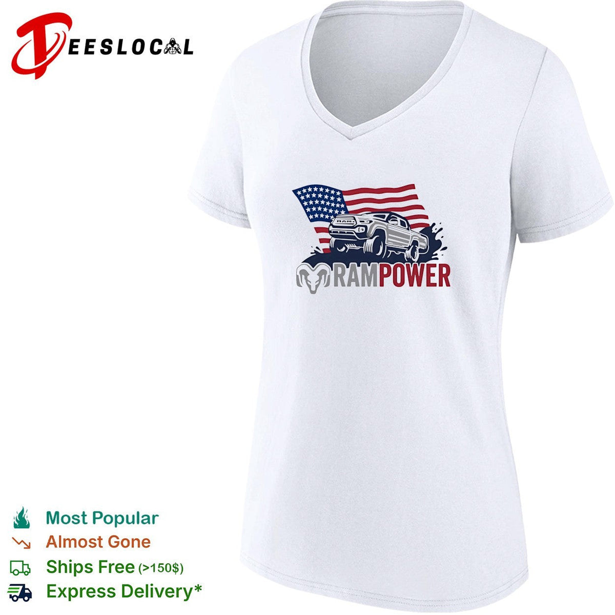 Ram Power Toyota Tacoma American flag shirt Unisex