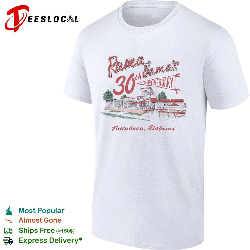 Rama Jama’s 30th Anniversary Tuscaloosa Alabama restaurant drawing shirt Unisex