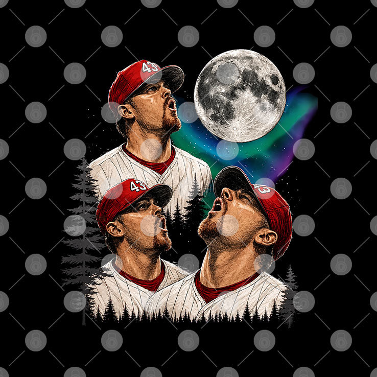 Randy Wolf Philadelphia Phillies Wolf Howling Meme T Shirt Unisex