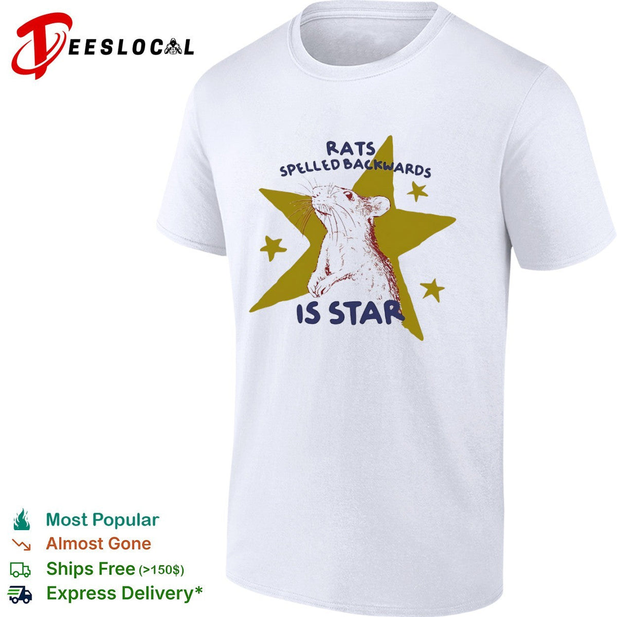 Rats spelled backwards is star rodent artistic minimalist shirt Unisex