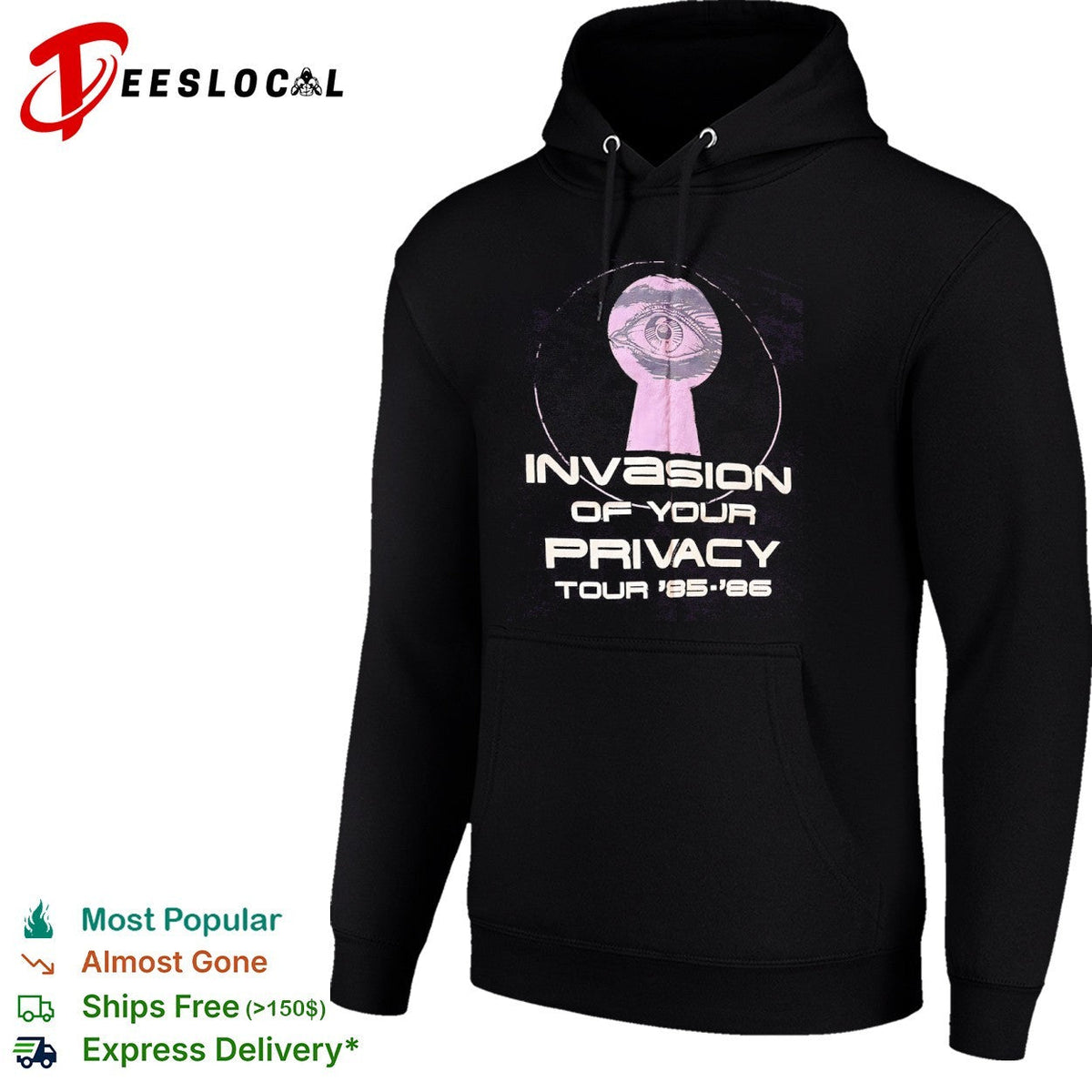 Ratt Invasion of Your Privacy Tour 85 86 eye keyhole shirt Unisex