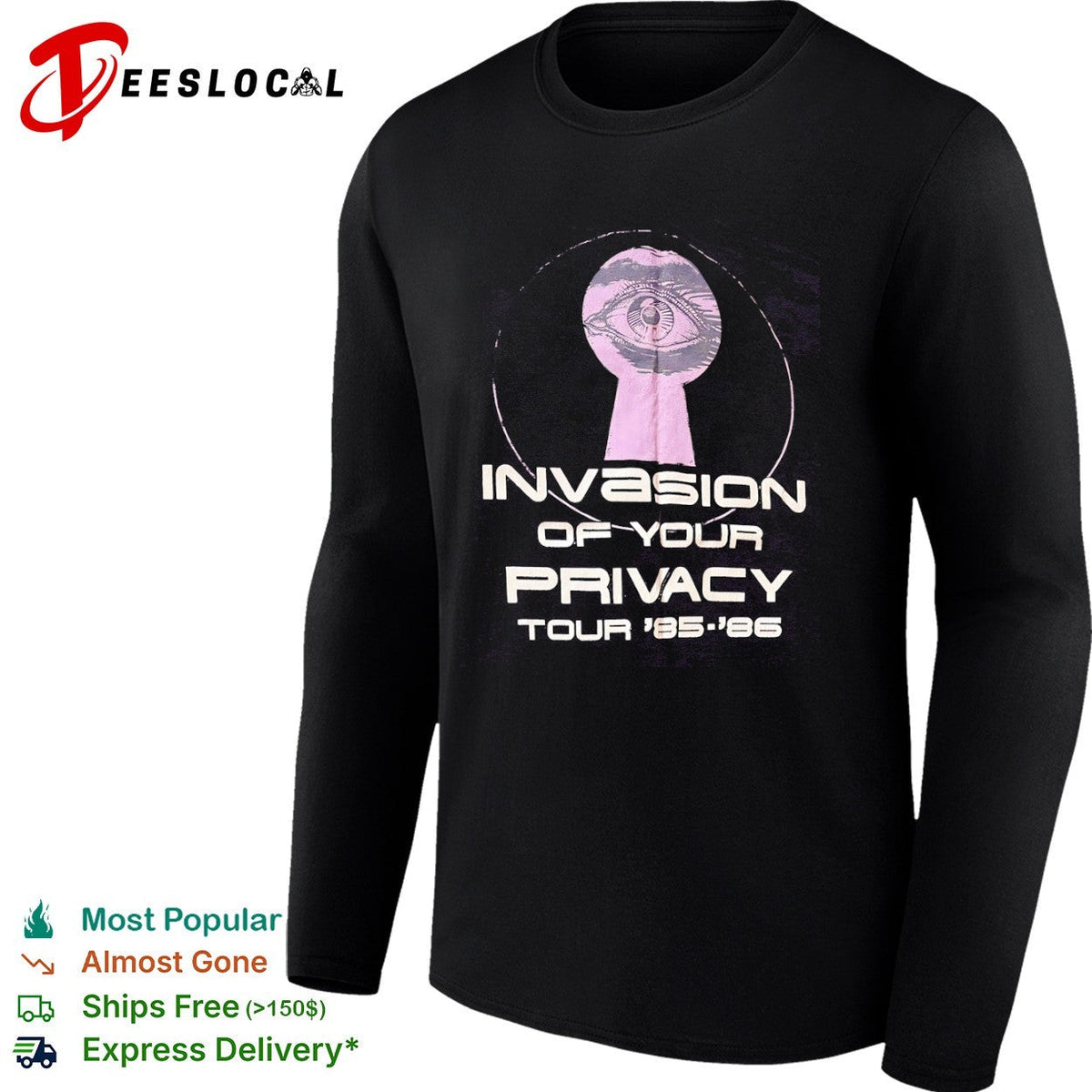 Ratt Invasion of Your Privacy Tour 85 86 eye keyhole shirt Unisex