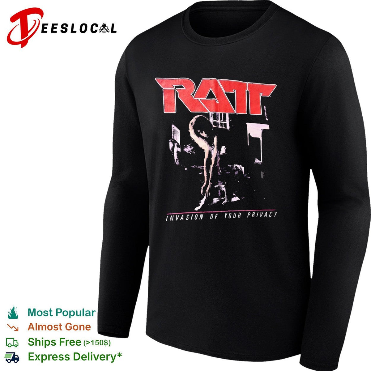 Ratt Invasion of Your Privacy band music album shirt Unisex