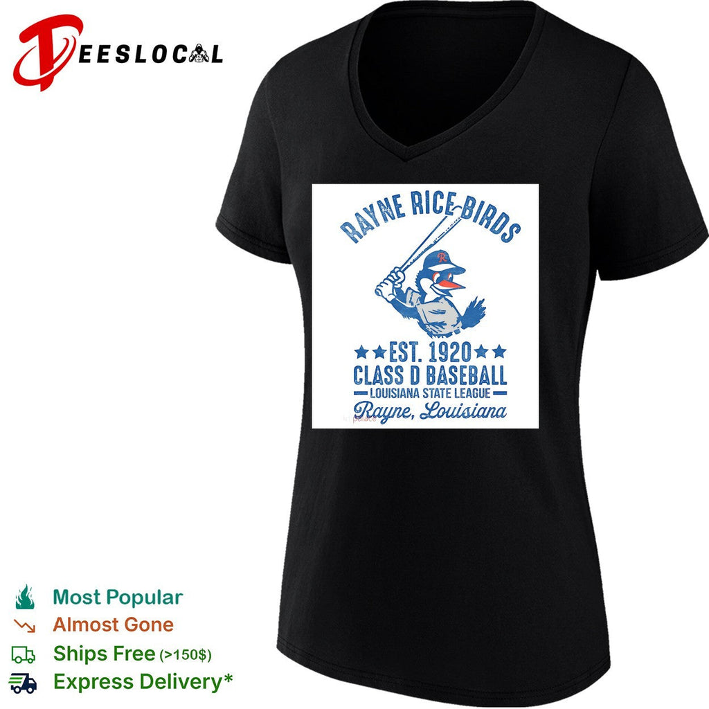 Rayne Rice-Birds est 1920 Class D Baseball Louisiana State League bird mascot vintage art shirt