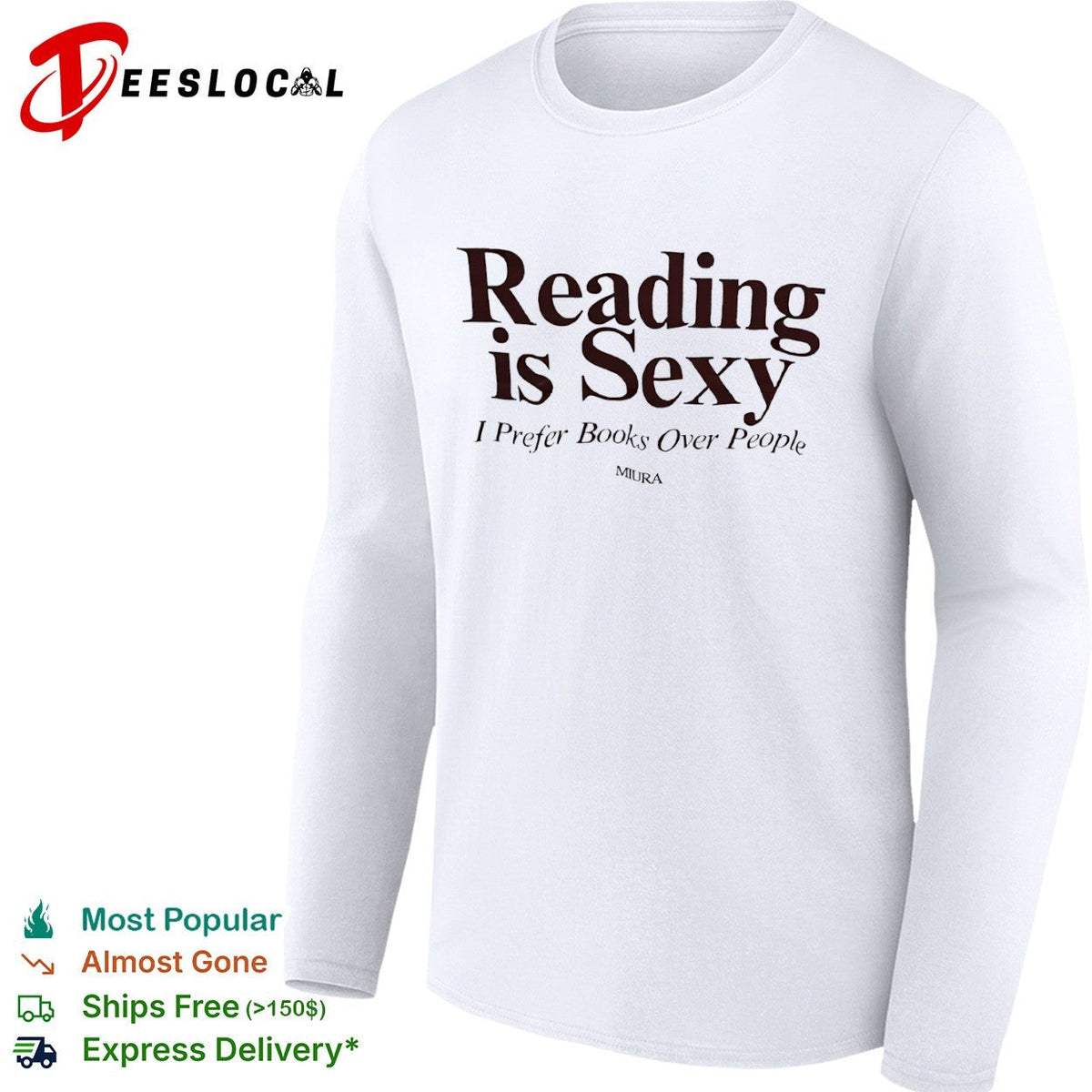 Reading is sexy I prefer books over people Miura shirt Unisex