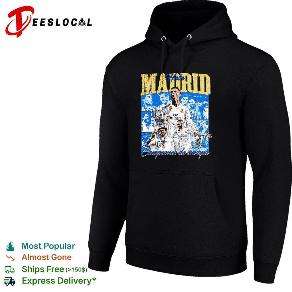 Real Madrid campeones de Europa Ronaldo Benzema portrait shirt Unisex