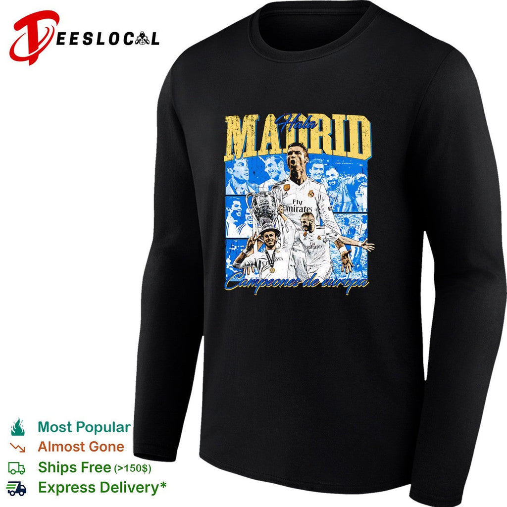 Real Madrid campeones de Europa Ronaldo Benzema portrait shirt Unisex