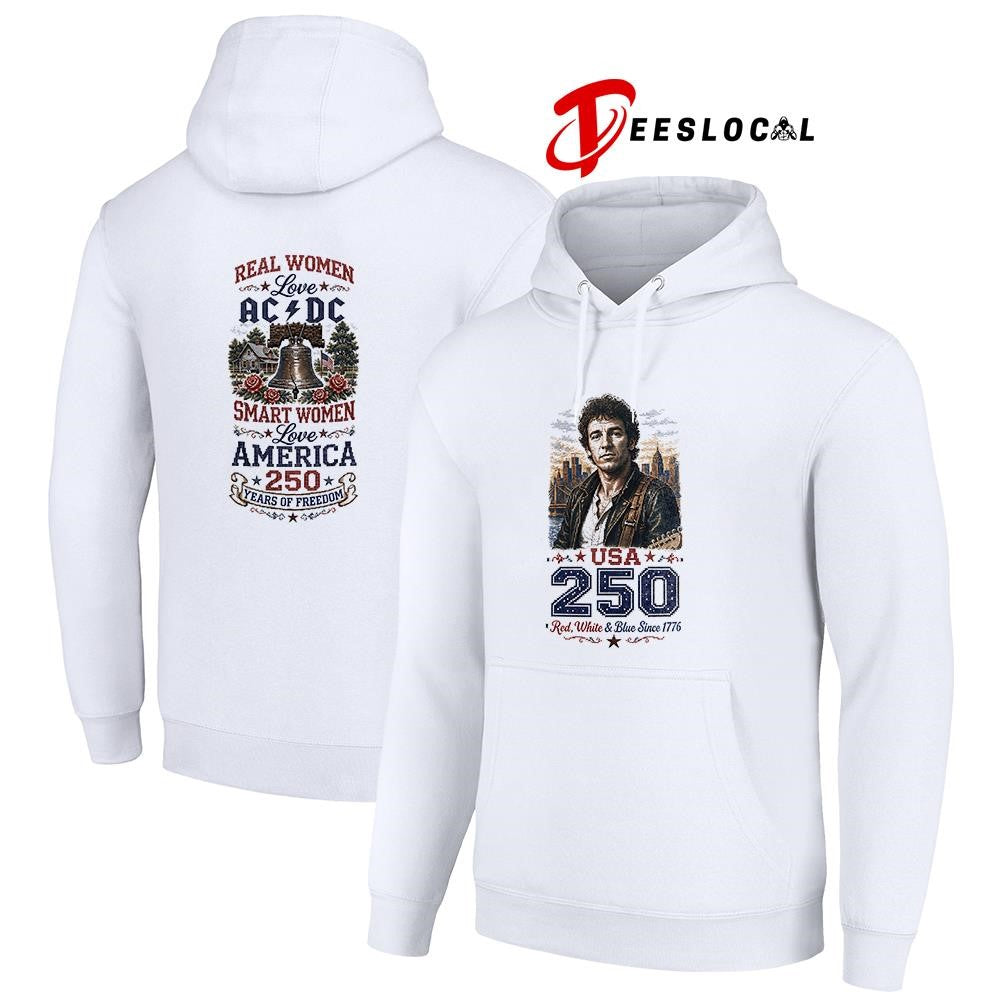Real women love Bruce Springsteen smart women love America 250 years of freedom shirt Unisex