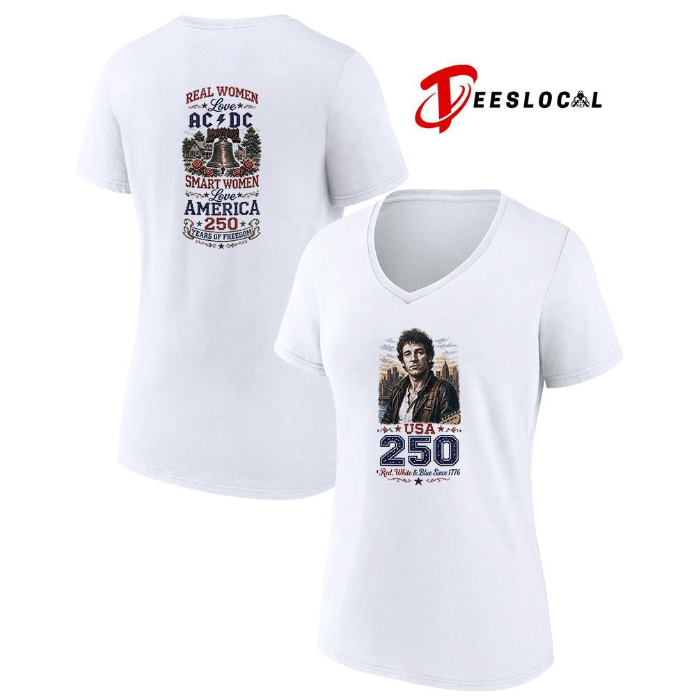 Real women love Bruce Springsteen smart women love America 250 years of freedom shirt Unisex