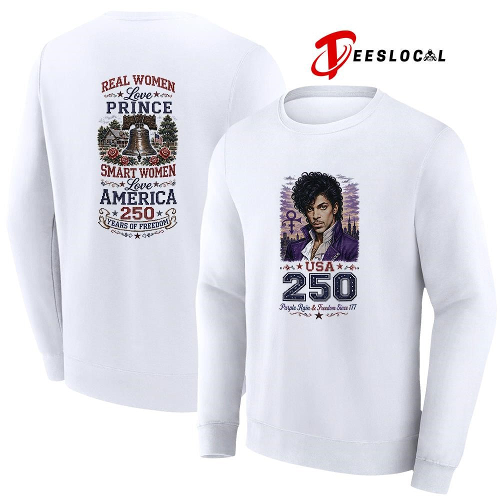 Real women love Prince smart women love America 250 years of freedom shirt Unisex