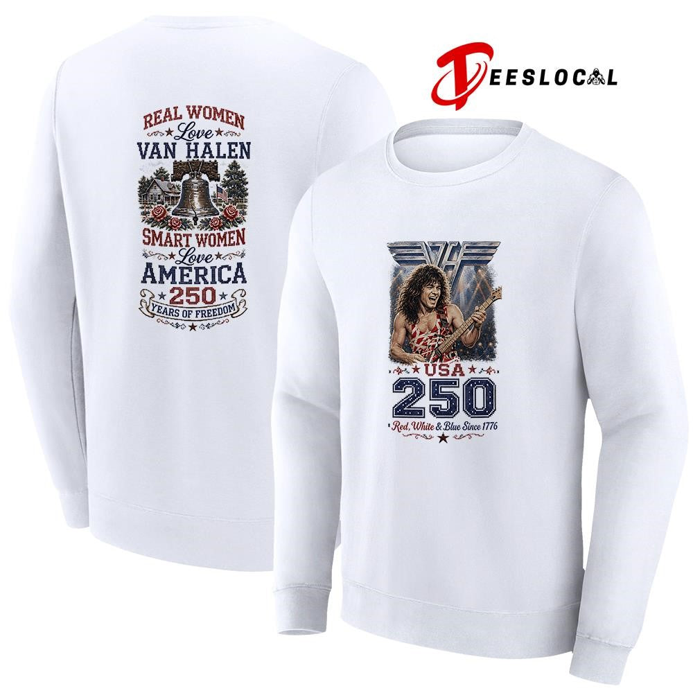 Real women love Van Halen smart women love America 250 years of freedom shirt Unisex