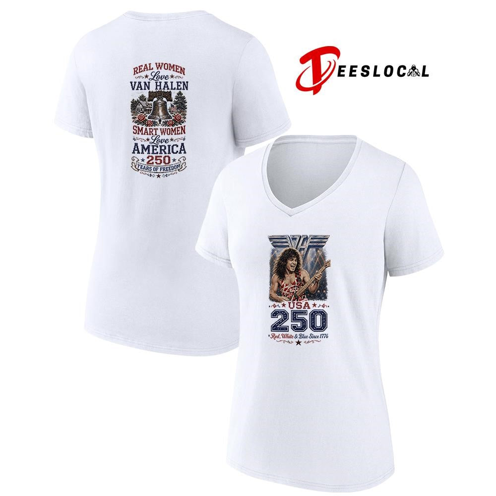 Real women love Van Halen smart women love America 250 years of freedom shirt Unisex