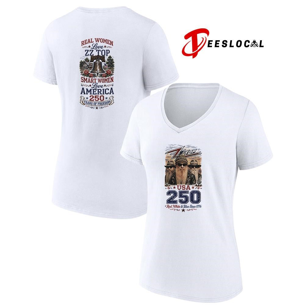 Real women love ZZ Top smart women love America 250 years of freedom shirt Unisex