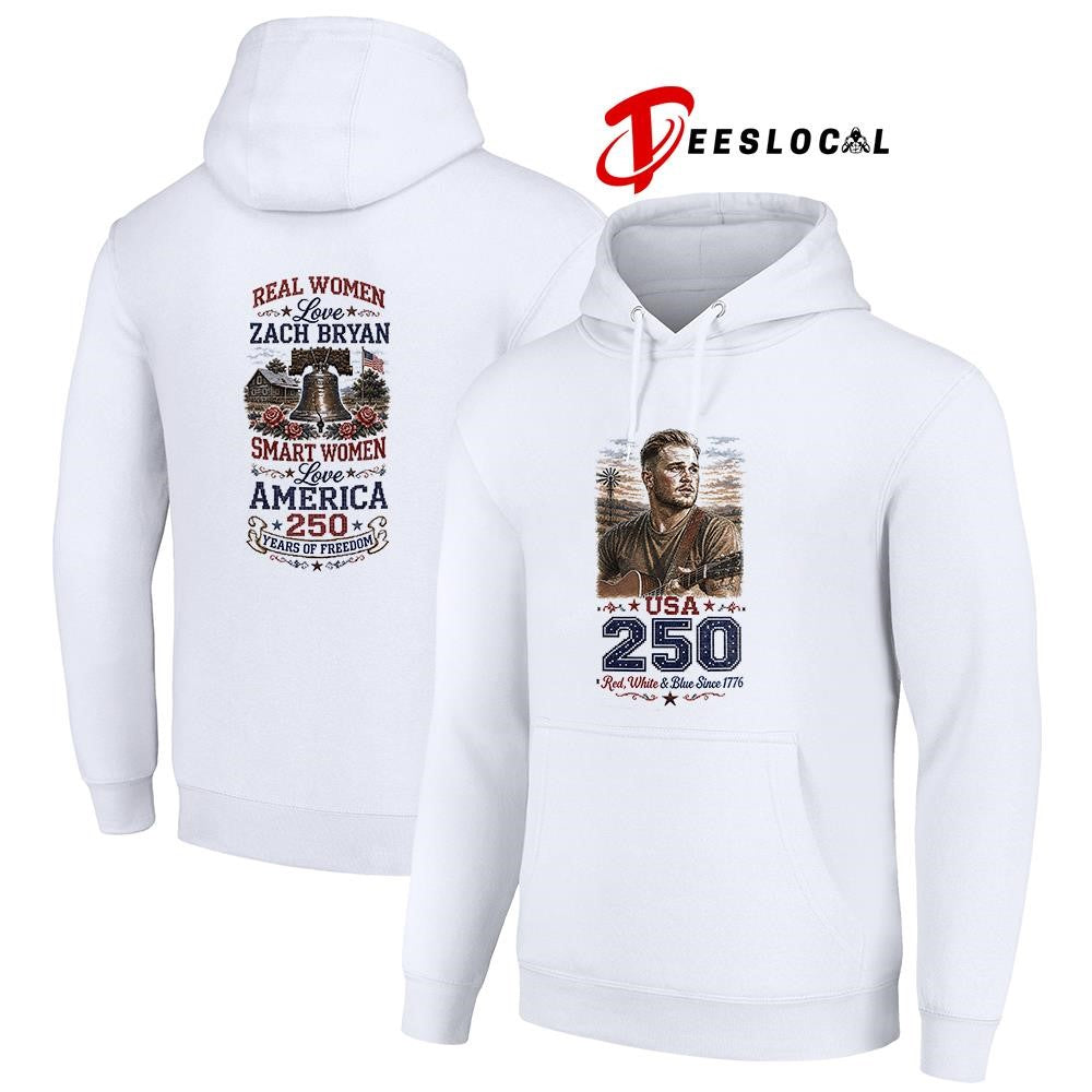 Real women love Zach Bryan smart women love America 250 years of freedom shirt Unisex