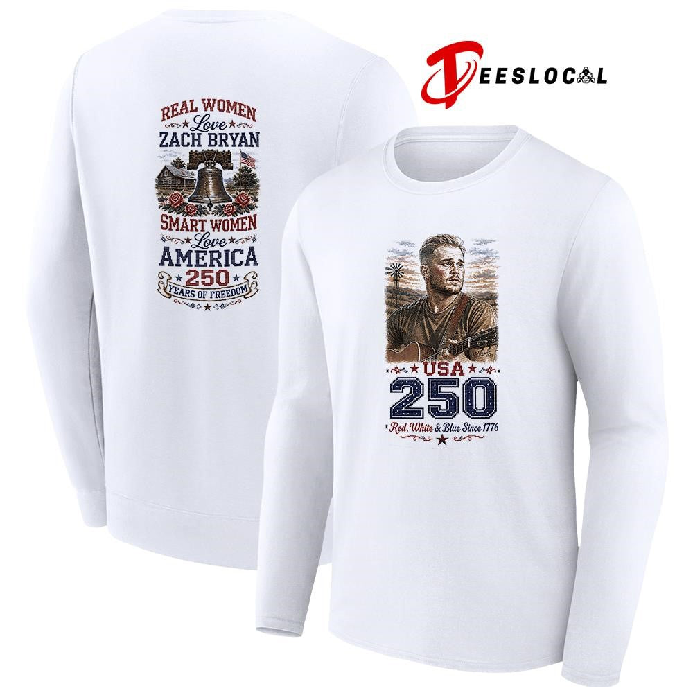 Real women love Zach Bryan smart women love America 250 years of freedom shirt Unisex
