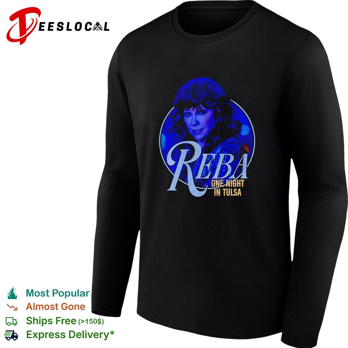 Reba McEntire Reba one night in Tulsa concert shirt Unisex