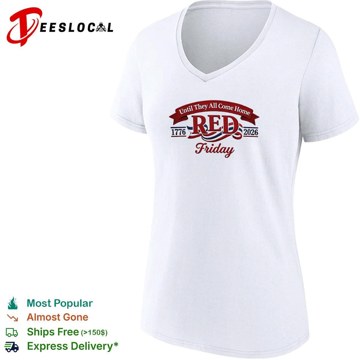 Red Friday until they all come home 1776 2026 military honor shirt Unisex
