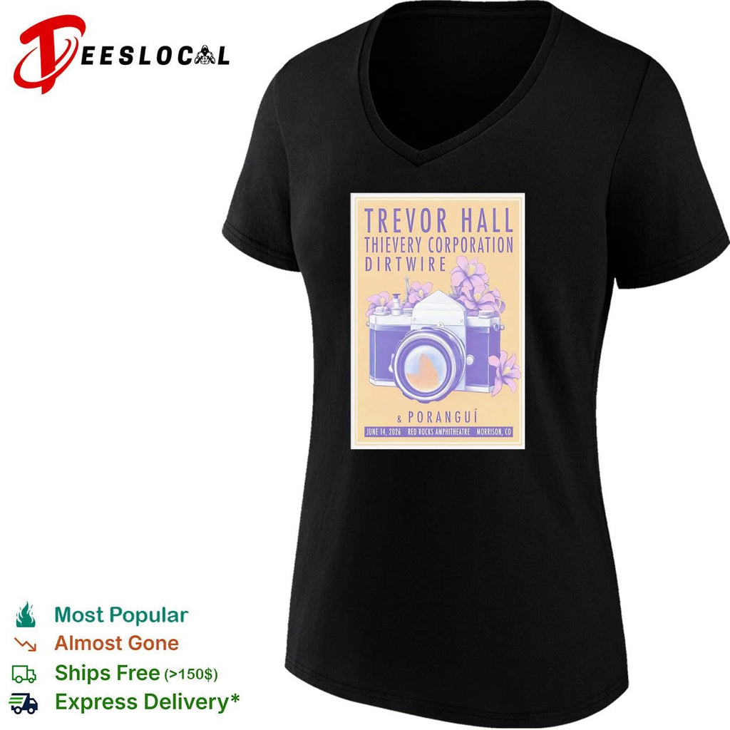 Red Rocks Amphitheater Morrison CO concert camera floral poster shirt Unisex