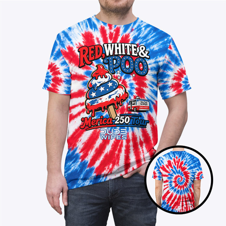 Red White And Poo Merica 250 Tour Shirt Unisex