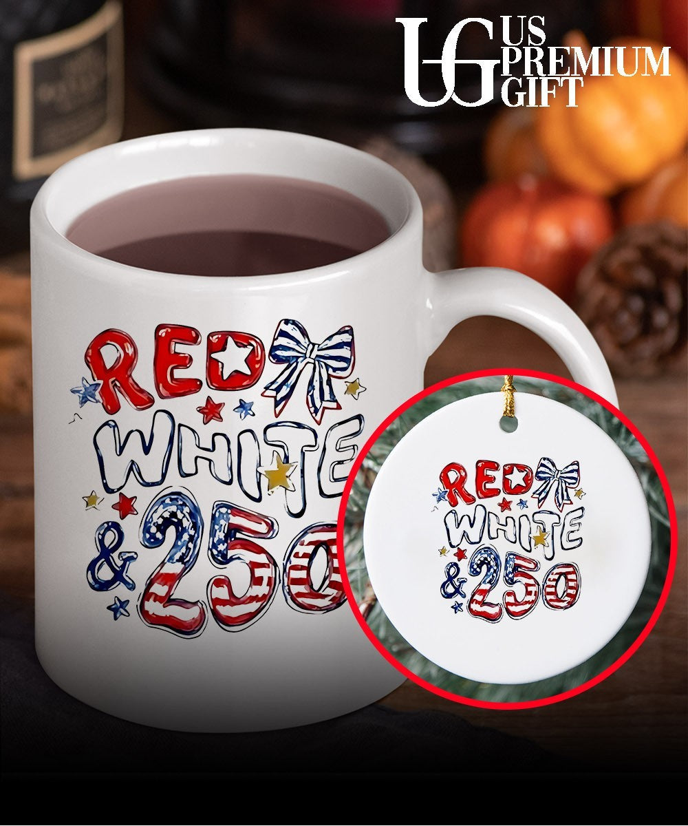 Red White and 250 USA 4th Of July shirt Unisex