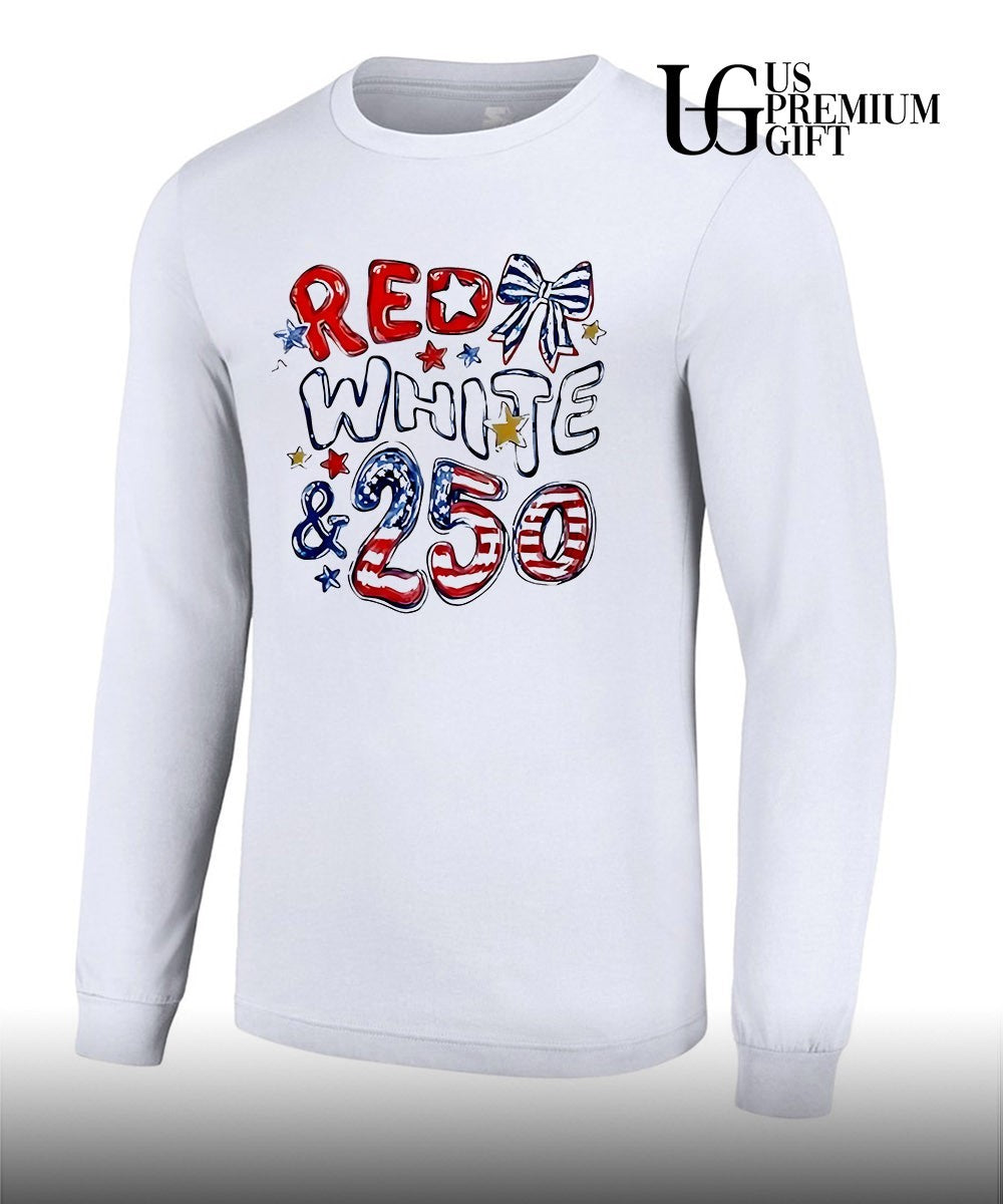 Red White and 250 USA 4th Of July shirt Unisex
