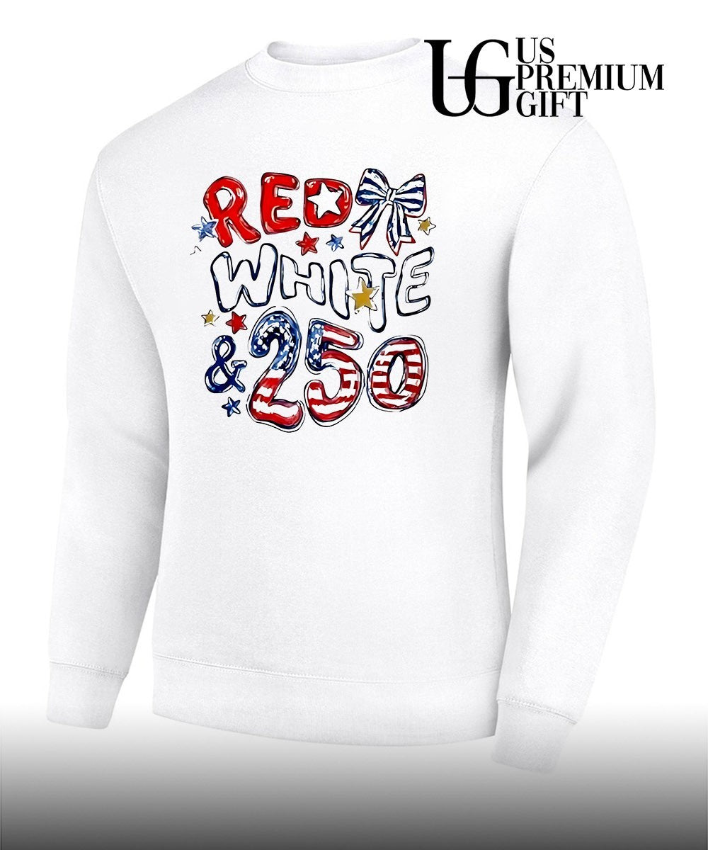 Red White and 250 USA 4th Of July shirt Unisex