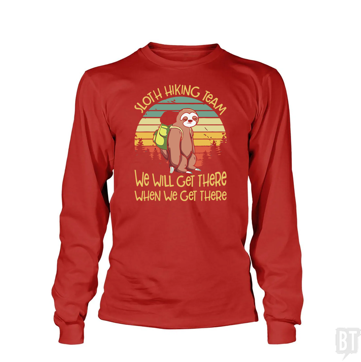 Funny Sloth Hiking Team Long Sleeve Unisex