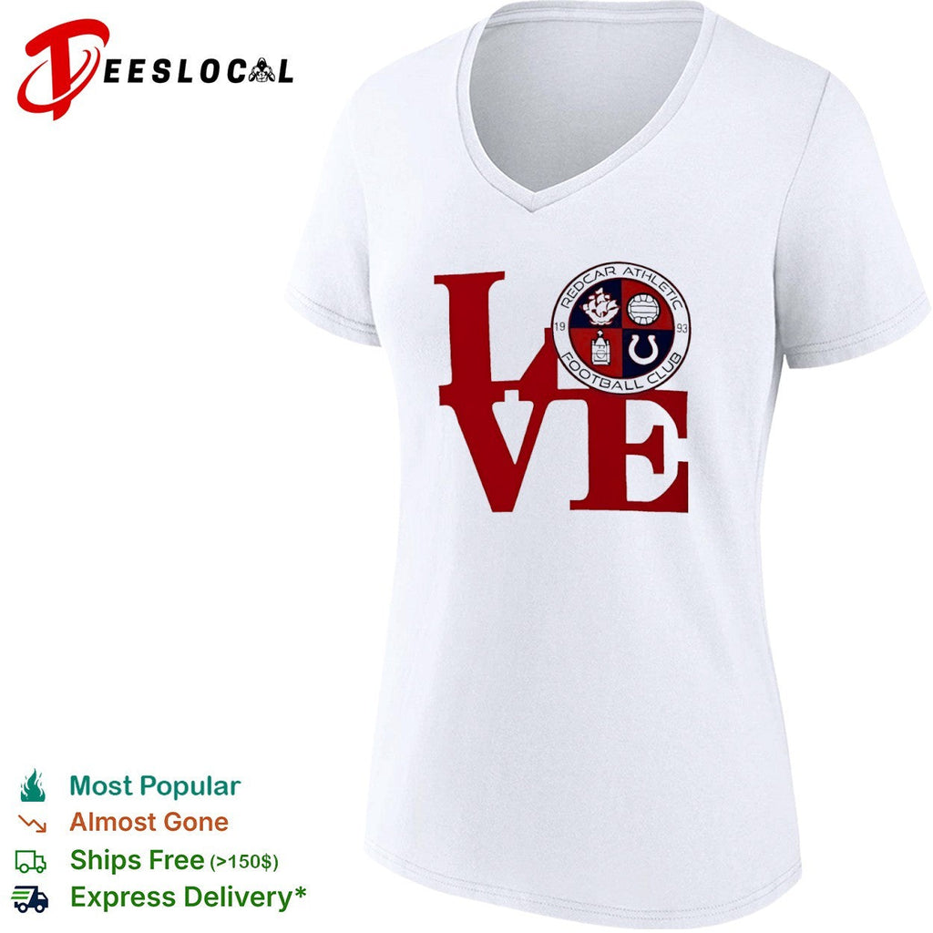 Redcar Athletic Football Club Love Logo Emblem Football Sport Fan Soccer Club shirt Unisex