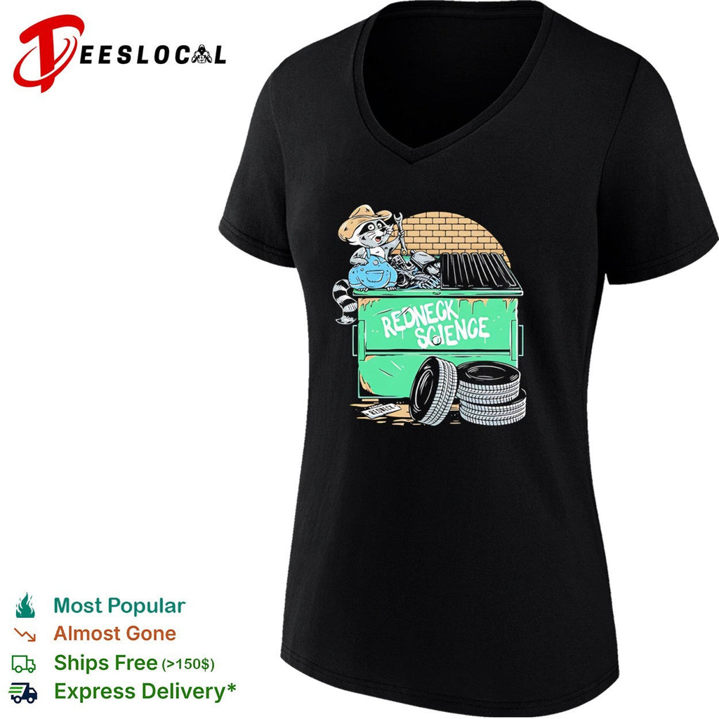 Redneck Science Raccoon Mechanic with Wrench Dumpster Diving Tire Auto Repair shirt Unisex