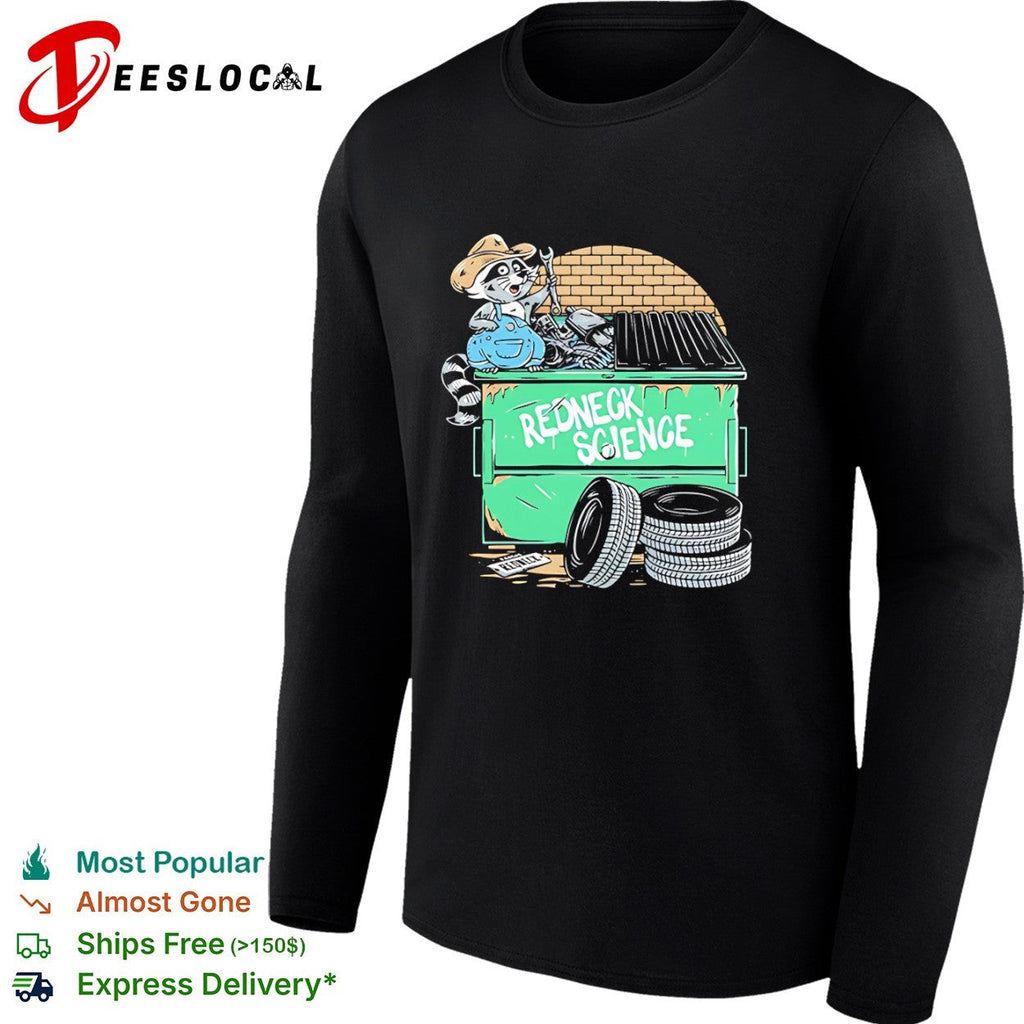 Redneck Science Raccoon Mechanic with Wrench Dumpster Diving Tire Auto Repair shirt Unisex