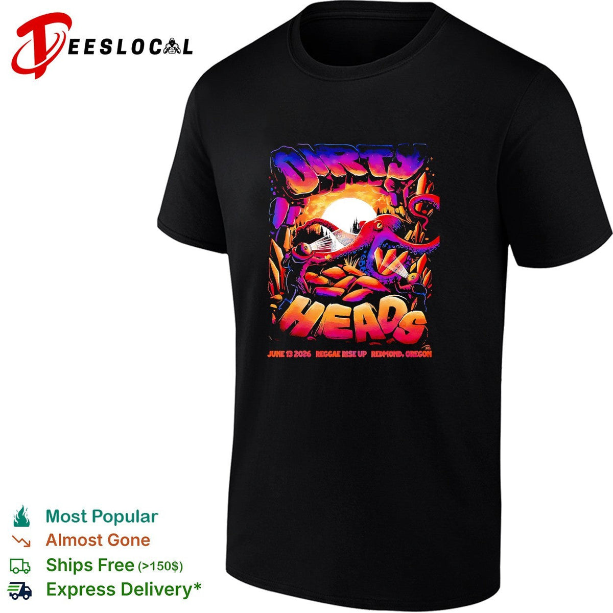 Reggae festival rise up Redmond Oregon June 2026 concert framed poster art shirt Unisex