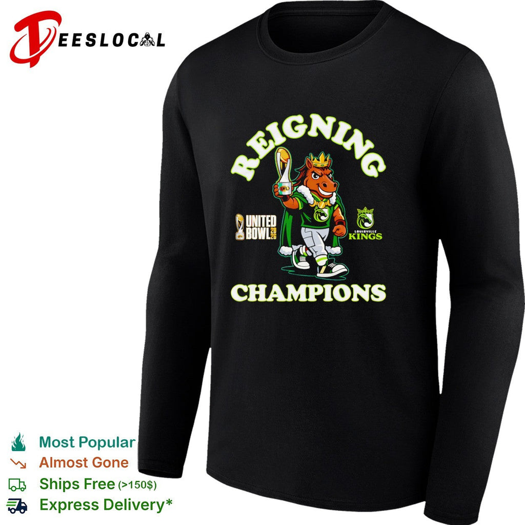 Reigning Champions Louisville Kings United Bowl 2026 UFL Mascot Football Victory shirt Unisex