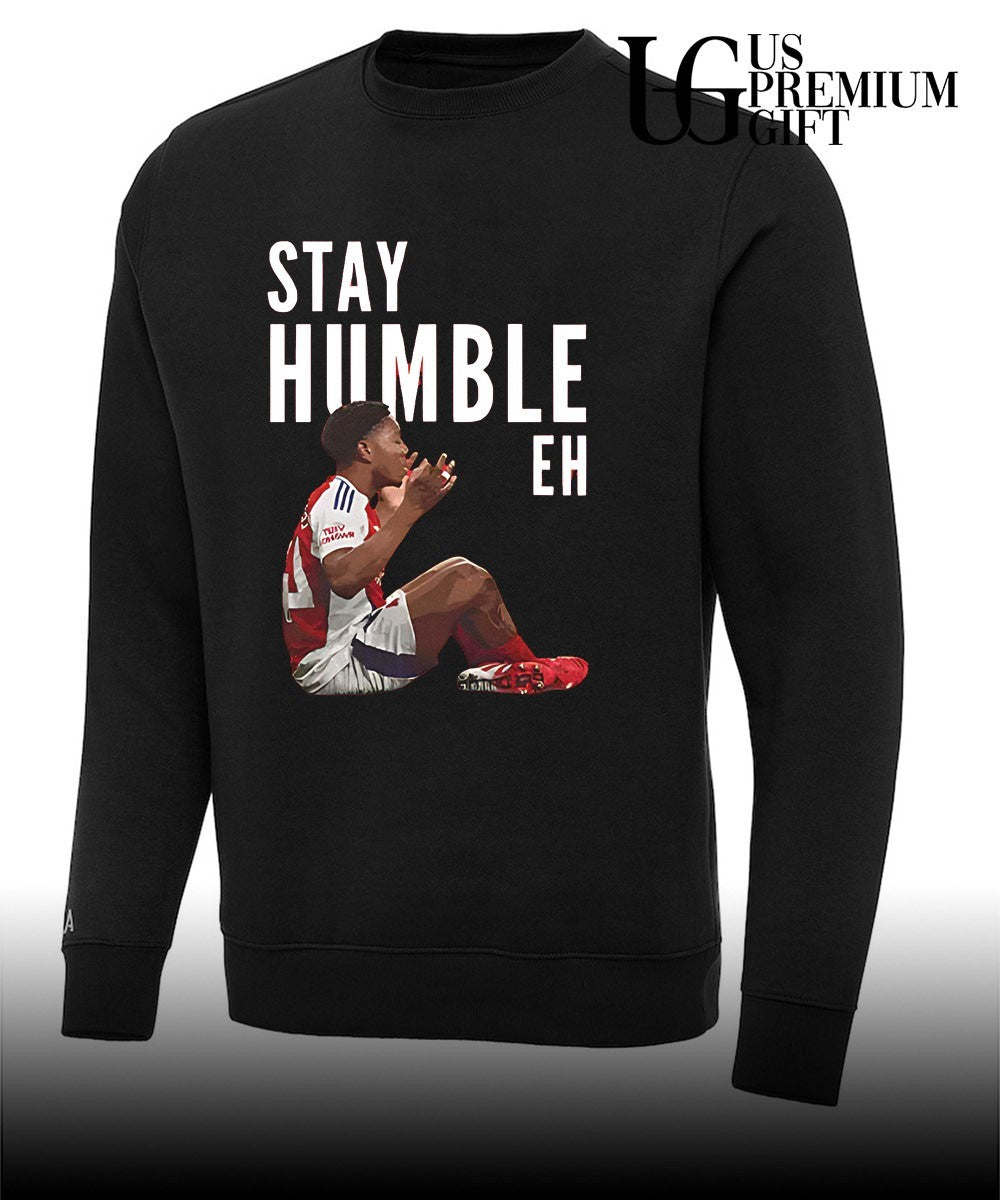 Reiss Nelson Arsenal Football Club Premier League Football Stay Humble Eh shirt Unisex