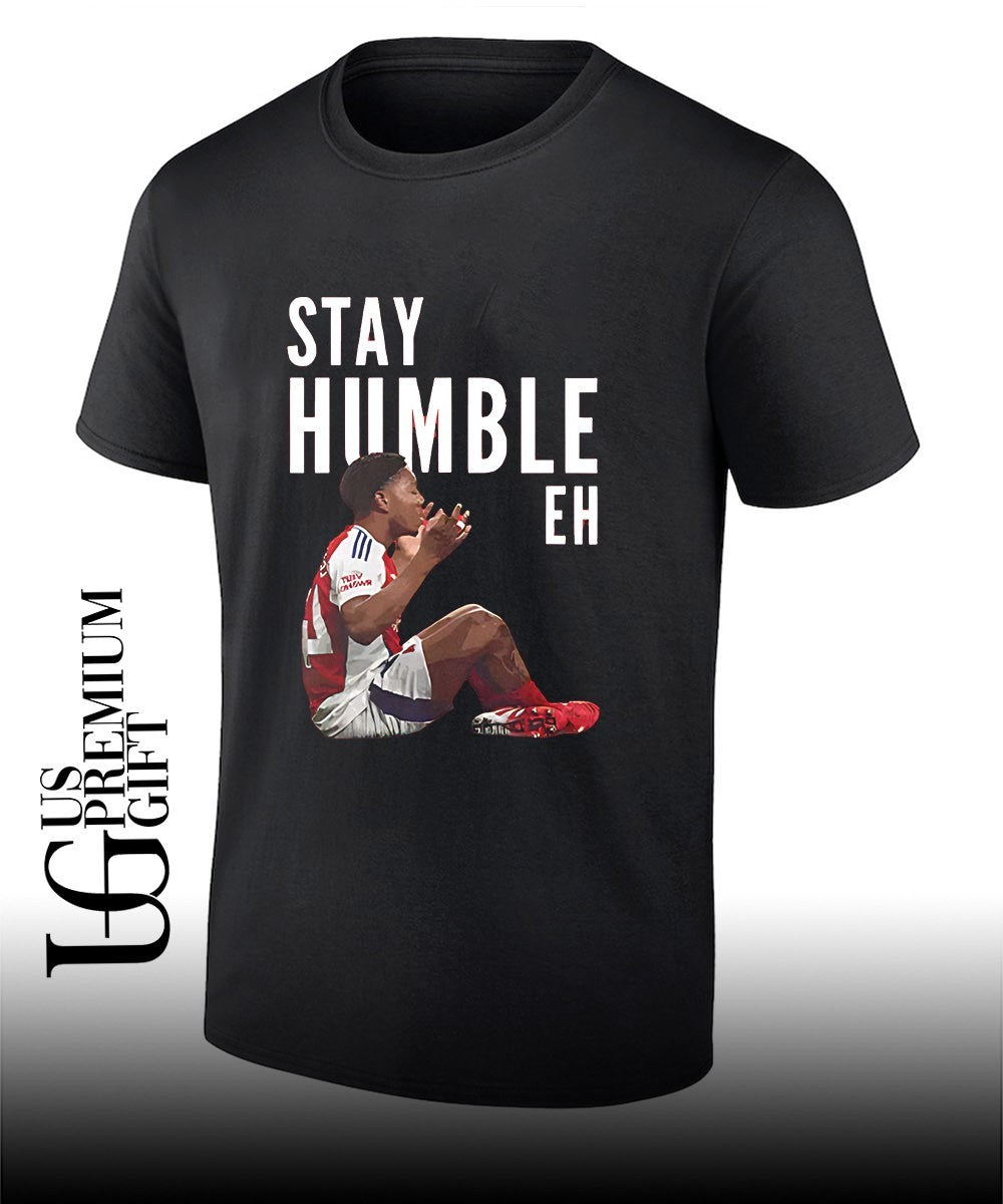 Reiss Nelson Arsenal Football Club Premier League Football Stay Humble Eh shirt Unisex