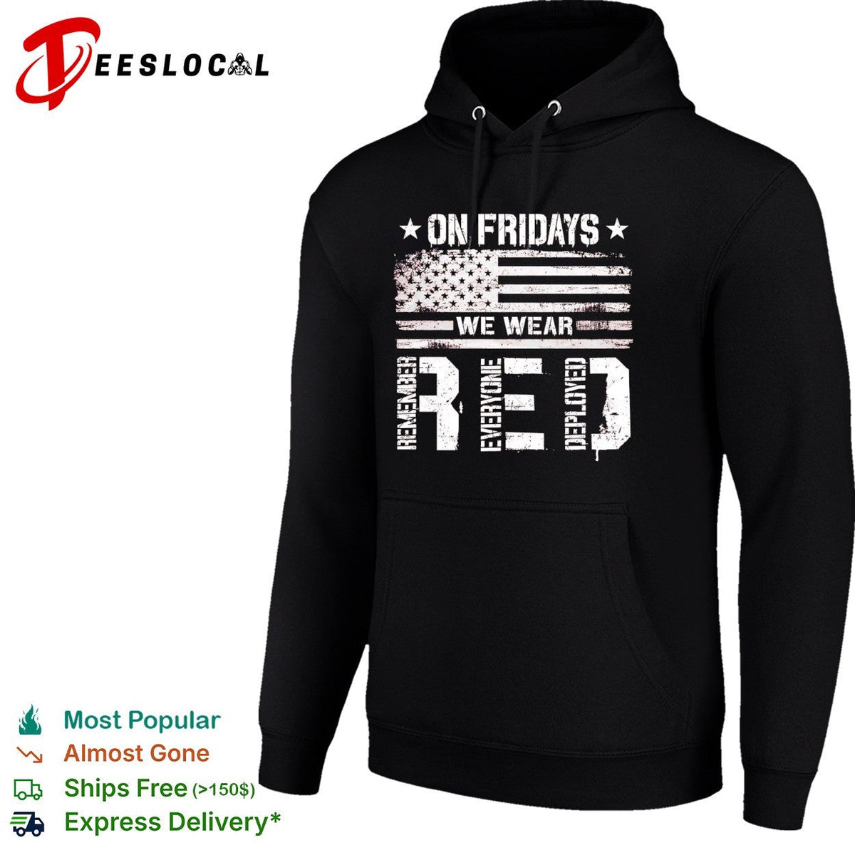 Remember Everyone Deployed on Fridays We Wear Red American Flag Patriotic shirt Unisex