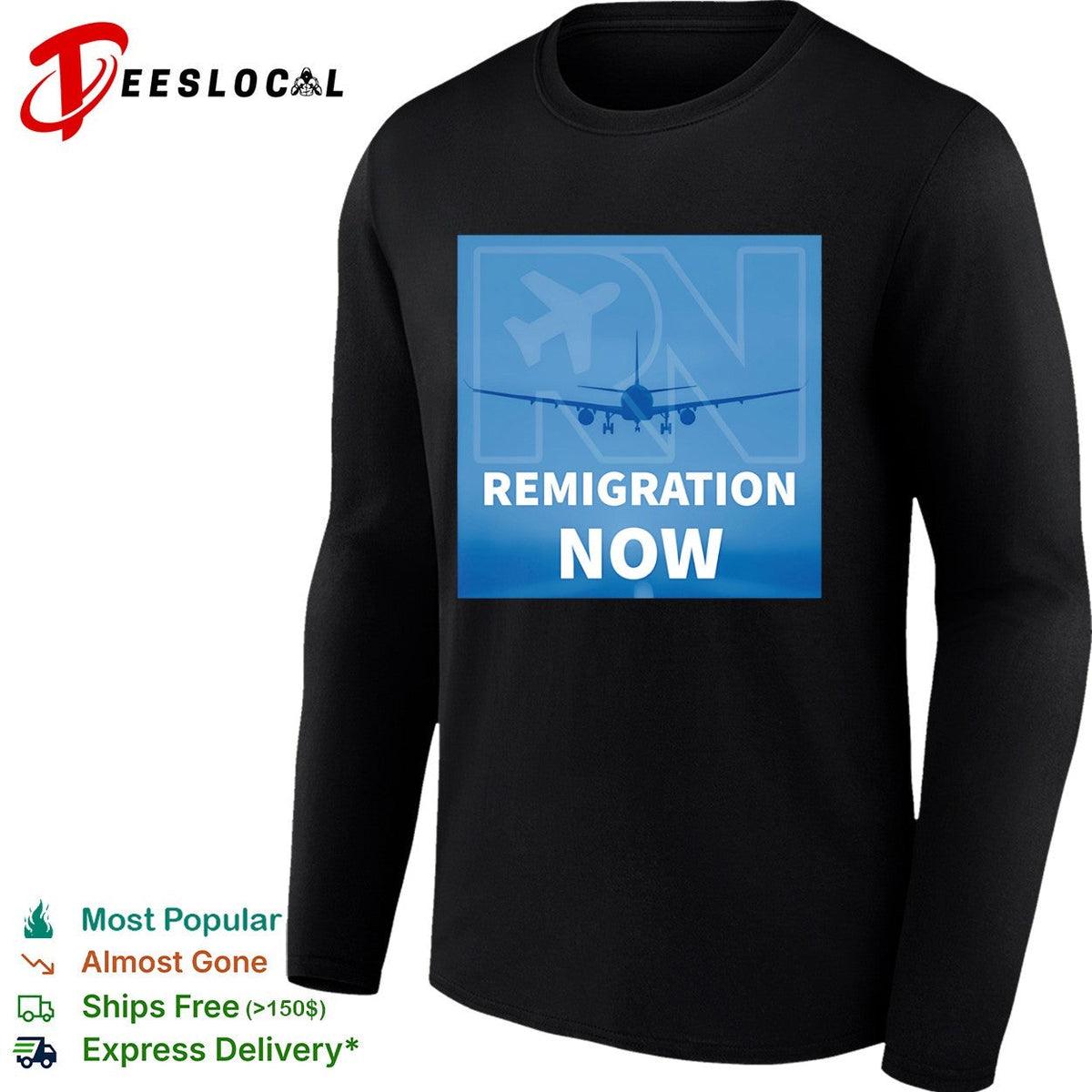 Remigration Now Airplane Travel Shirt Unisex