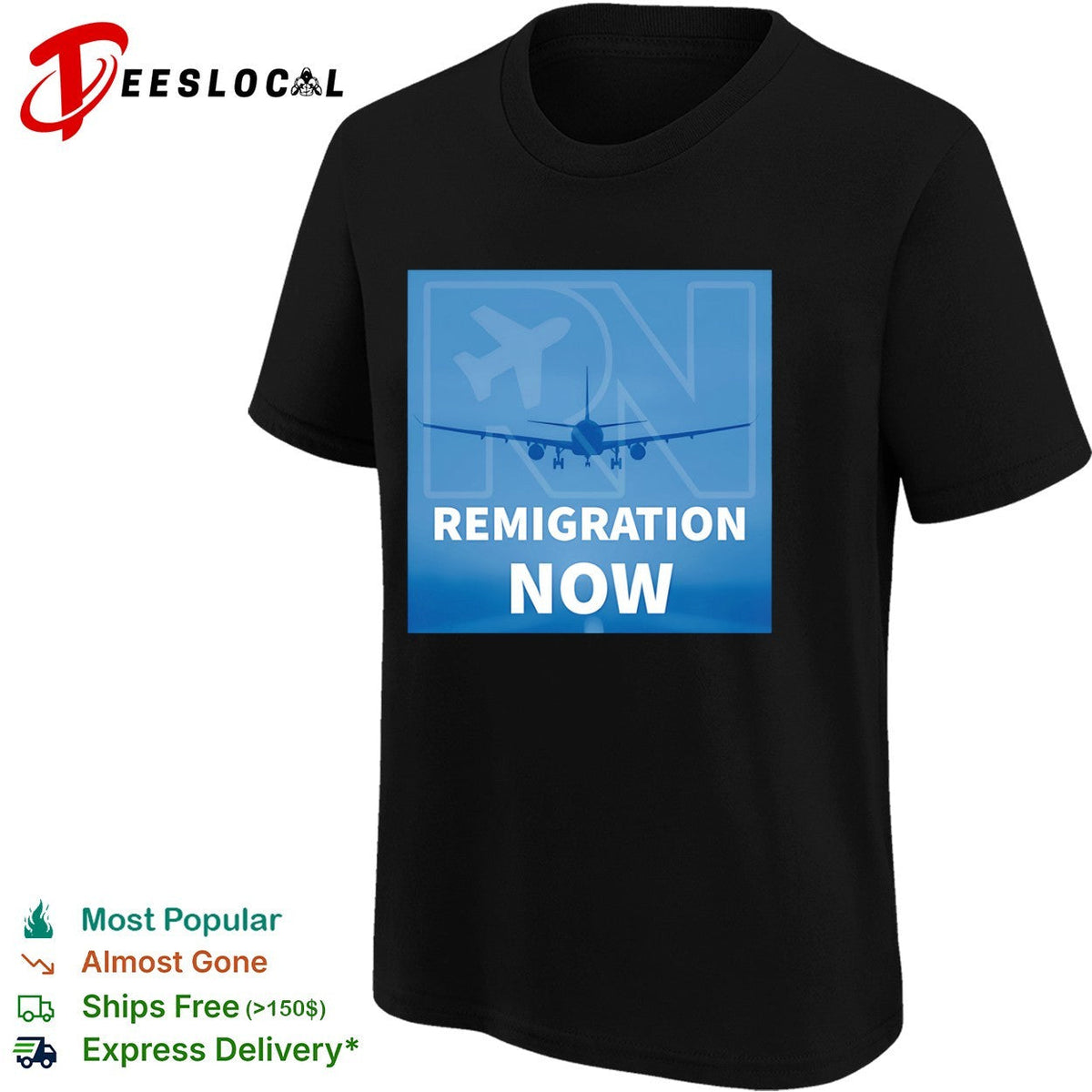 Remigration Now Airplane Travel Shirt Unisex