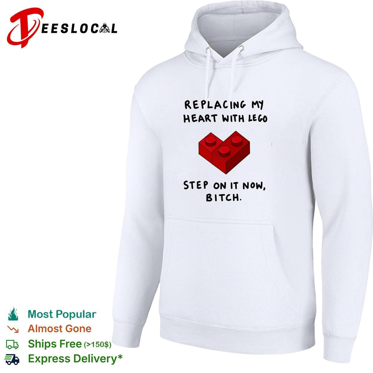 Replacing my heart with lego step on it now bitch shirt Unisex