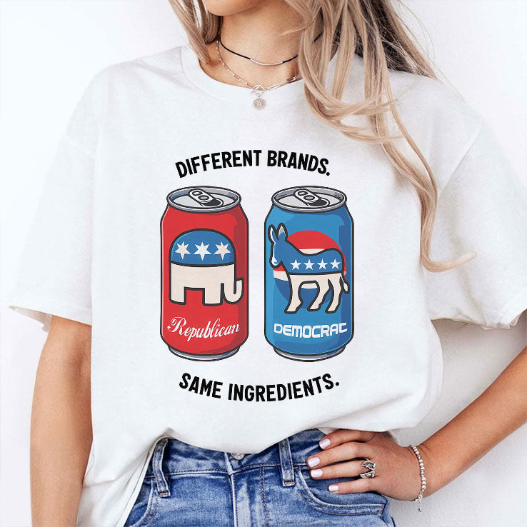 Republican Democrat Different Brands Same Ingredients T Shirt Unisex